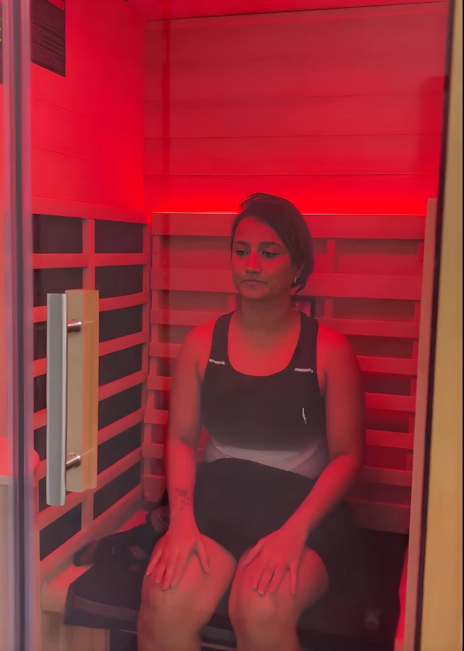 Infrared sauna session at R3BOOT Mumbai