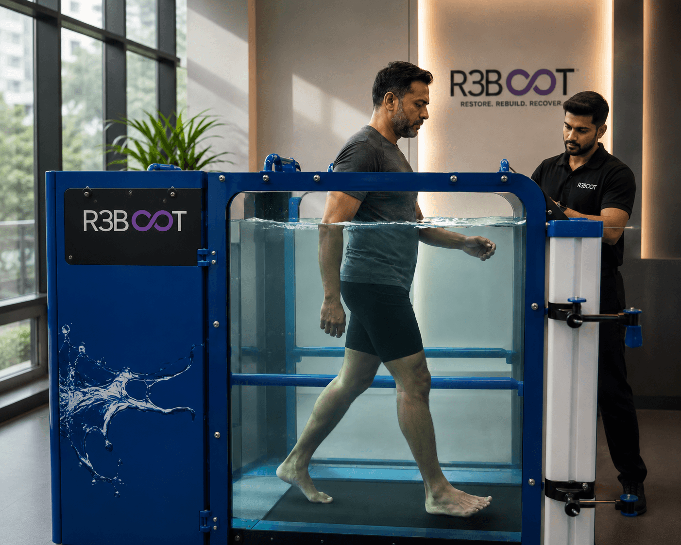 Aqua treadmill chamber session at R3BOOT Mumbai